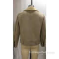 Veste en faux suède camel pour homme